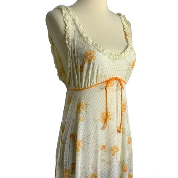 Vintage floral peignoir nightgown/robe 2 piece set, S - Picture 11 of 14